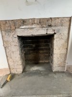 Plastering inside a fire place
