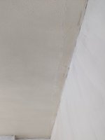 Cracked asbestos artex ceiling