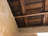 Very small straps under lath and plaster. How to go about boarding it?