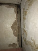 Large void in between two internal plastered walls