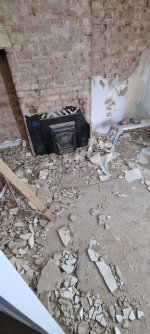 Chimney Breast Plastering for an inset fireplace