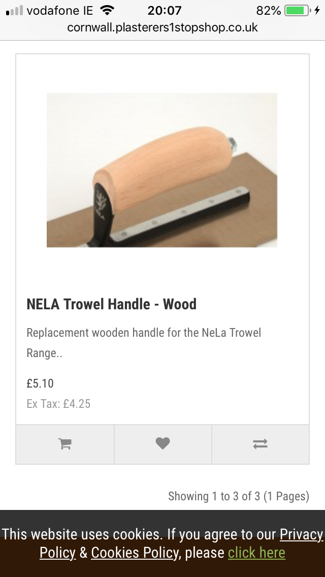 Wood or rubber handle