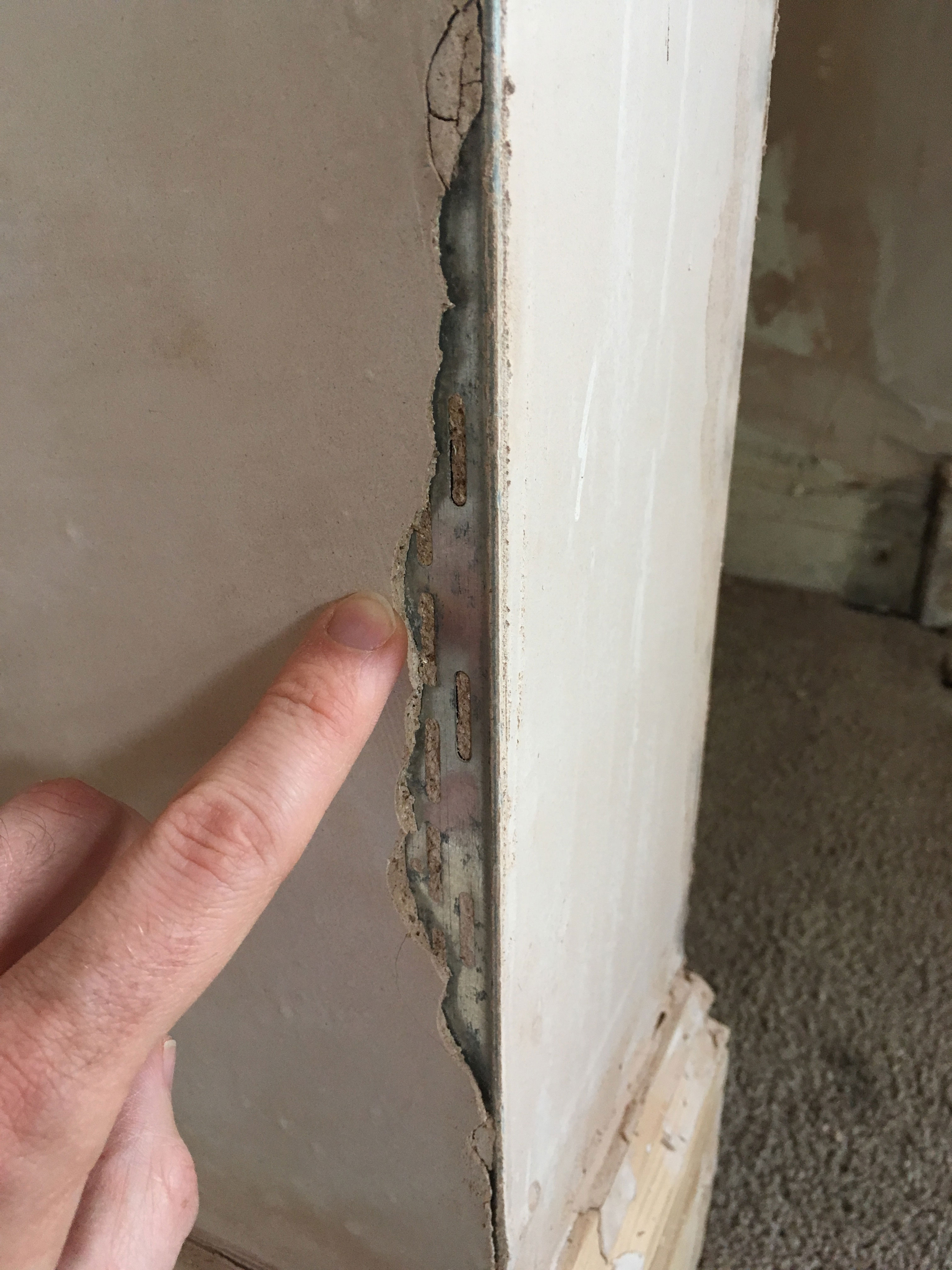 Plaster coming away from angle bead?