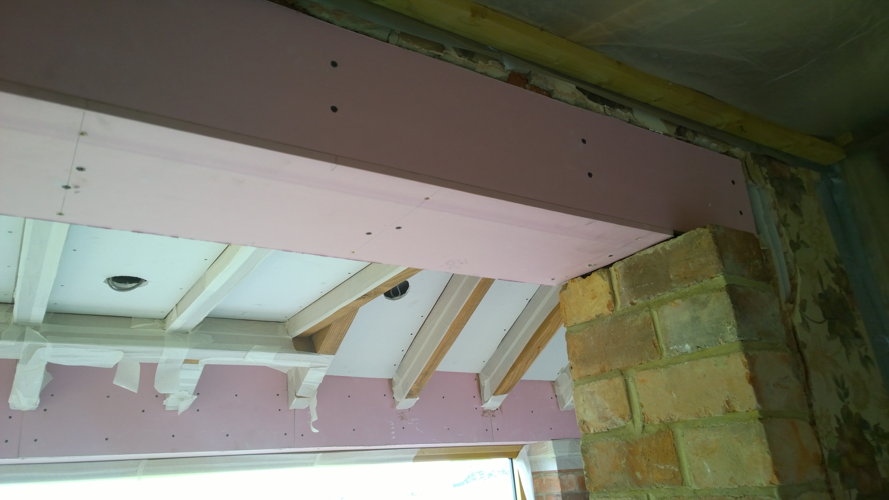 which plasterboard and how to enclose steel beams
