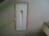 Plaster in downlights.