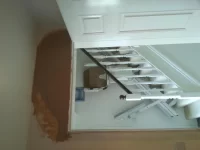 Repairing a water damaged dot and dabbed plasterboard wall. Repairing a water damaged dot and dabbed plasterboard wall.