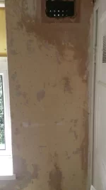 Skimming over painted walls. Skimming over painted walls.