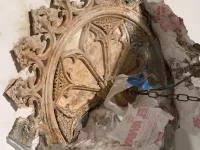 Intricate 1850's ceiling rose restoration