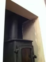 plasterboard around a woodburner?