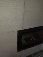 Plaster around inset fire