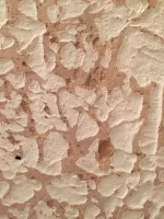 Artex everywhere! Thick on the walls - Brown under the paint. Is it Artex? Asbestos?