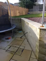 Rendering Garden Retaining wall (no DPC on earth side)
