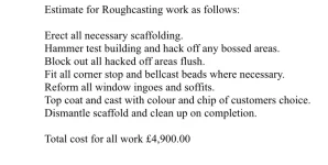 Roughcasting End Terraced - Bathgate, West Lothian