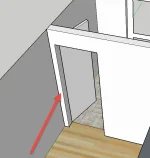 Attaching a door lining to a wall