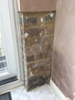 Replace plaster on a small patch of brickwork