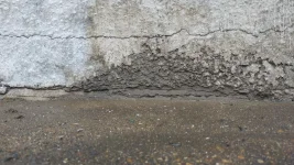 Penetrating damp / stain on joining wall just below porch roof