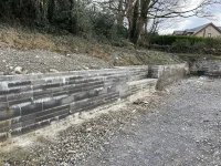 Rendering Retaining Wall No Damp Protection