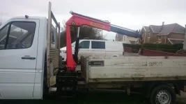 MERC Sprinter tipper with Hiab crane