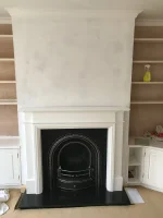 Plastered wall has a curve
