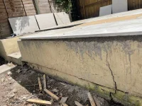 Garden retaining wall renovation