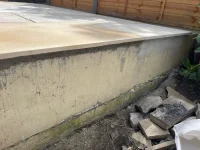 Garden retaining wall renovation