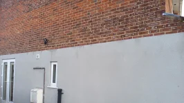 Damp patches on render - is this normal??