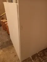 False chimney breast recess, cement board and bead type
