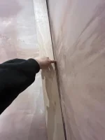 Straightening wall before tiling