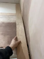 Straightening wall before tiling