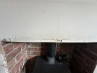 Plastering fireplace edges