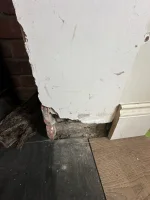 Plastering fireplace edges