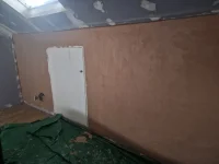 Plastering over fresh plaster