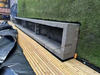 K Render on garden block wall 600mm high x 8m