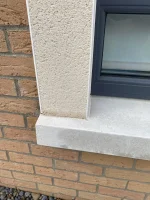 Silicone render damp after rain