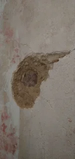 I removed mouldy wallpaper to find this - any guidance appreciated